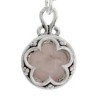 Amuleto Plata Gotland con Cuarzo Rosa 1,7 x 1,1 cm